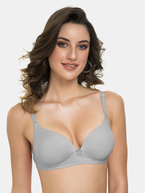 

Tweens Grey Solid Non-Wired Heavily Padded T-shirt Bra TWL-3015-16-GRY-34B