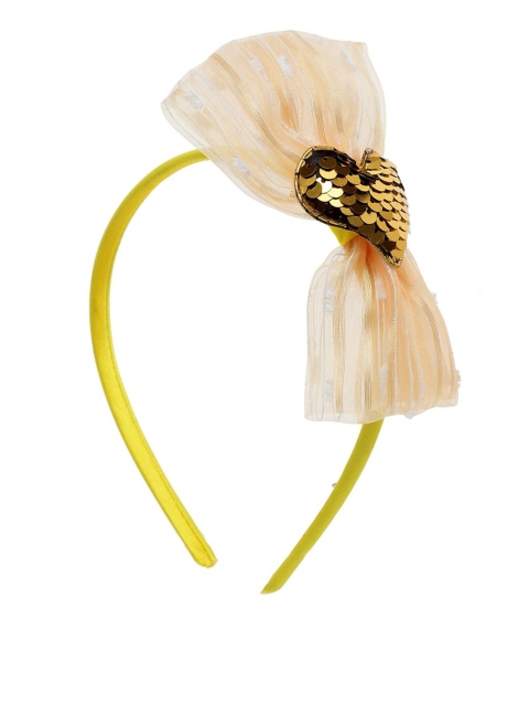 

Stoln Girls Yellow & Gold-Toned Embellished Hairband
