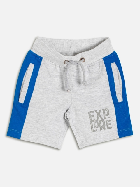 

Aomi Boys Grey Colourblocked Regular Shorts