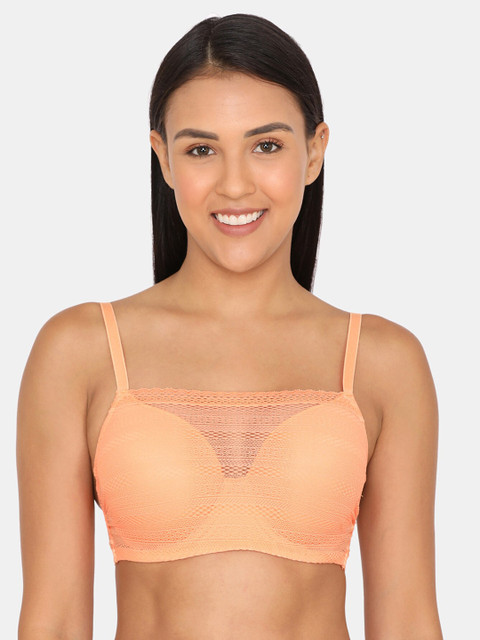 

Zivame Orange Solid Underwired Lightly Padded Camisole Bra ZI101GFASHCORNG