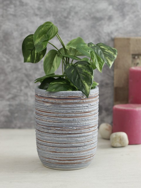 

Aapno Rajasthan Blue Round Handpainted Ceramic Planter