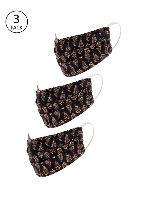 LEGAL BRIBE Women Pack Of 3 3-Ply Reusable Outdoor Masks, Multi