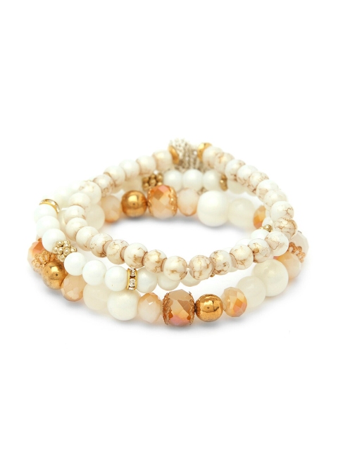 

Globus White Bracelet Gold-Plated Tasselled Multistrand Bracelet