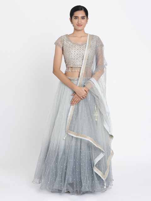 

Koskii Grey Ready to Wear Lehenga & Blouse with Dupatta
