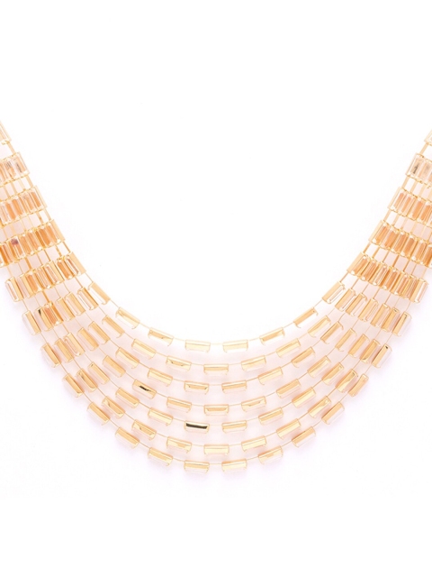

Globus Gold Toned Multilayered Statement Necklace