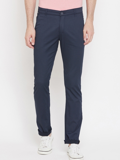 

Crimsoune Club Men Navy Blue Slim Fit Solid Regular Trousers