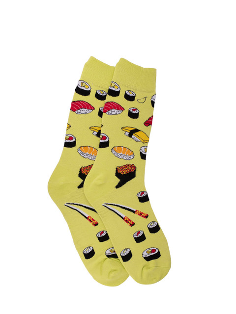 

The Tie Hub Men Green & Black Sushi Patterned Calf-Length Socks