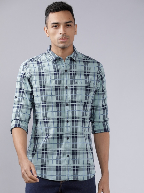 

Ecko Unltd Men Blue Slim Fit Checked Casual Shirt