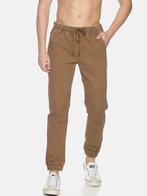 

IVOC Men Brown Slim Fit Jogger Mid-Rise Clean Look Jeans