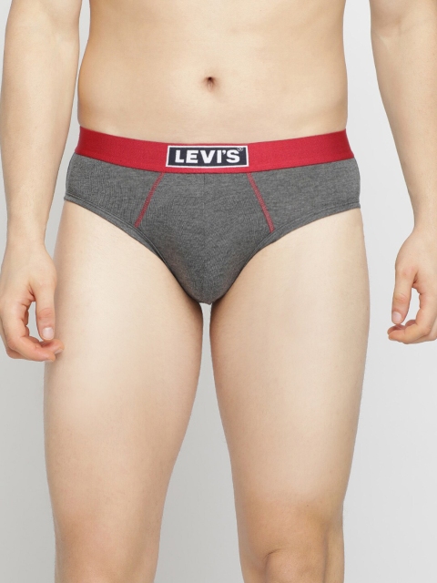 

Levis Men Charcoal Grey Solid 300 LS Supima Cotton Briefs #035-BRIEF