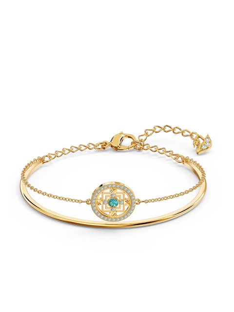 

SWAROVSKI Gold-Plated & Green Symbolic Mandala Bangle