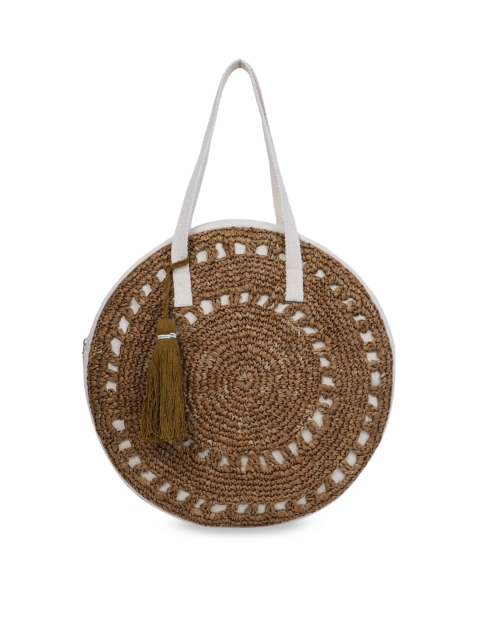 

Diwaah Beige & Beige Self Design Handheld Bag