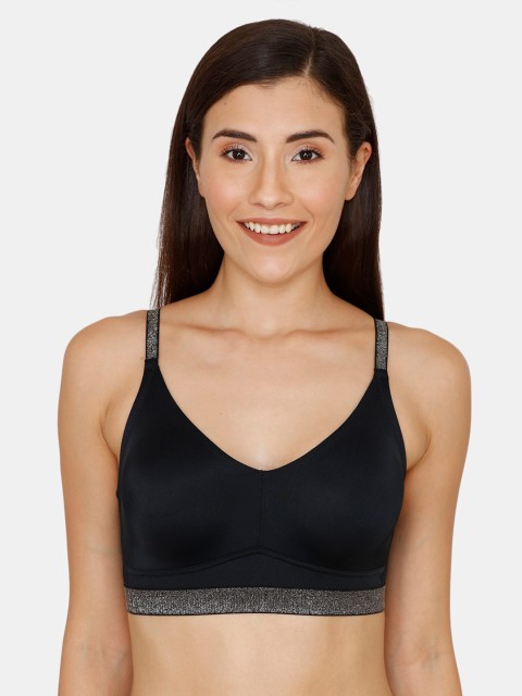 

Zivame Black Solid Non-Wired Non Padded T-shirt Bra ZI10J9FASH0BLAK