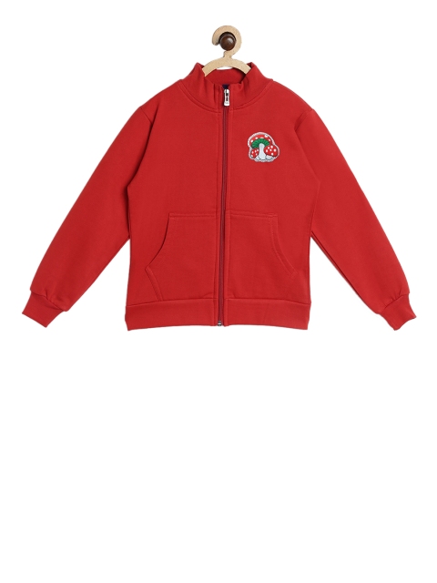 

SWEET ANGEL Girls Red Solid Sweatshirt