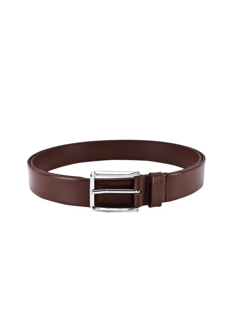 

BuckleUp Men Brown Leather Solid Belt