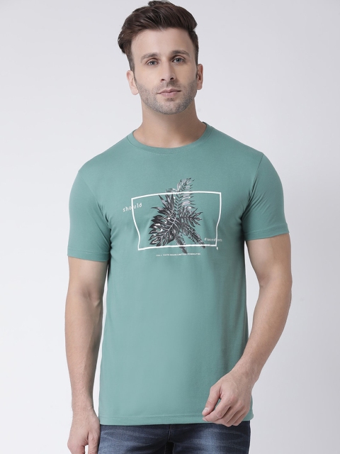 

COBB Men Green Printed Round Neck T-shirt