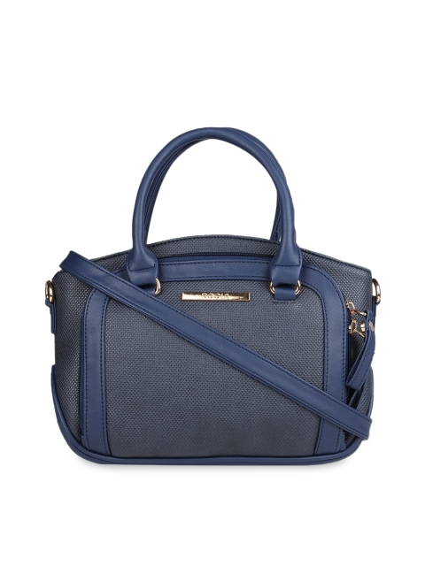 

Rocia Navy Blue Colourblocked Handheld Bag
