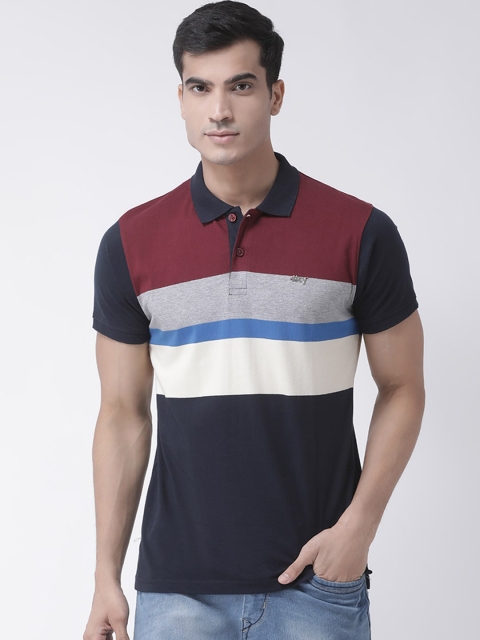 

Club York Men Multicoloured Colourblocked Polo Collar T-shirt, Multi