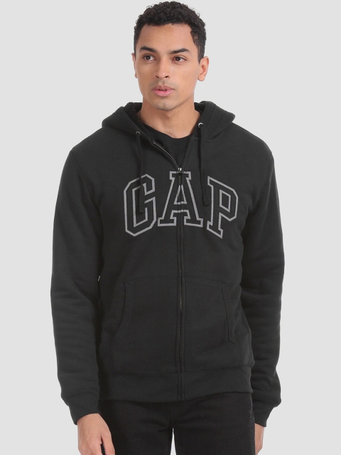 

GAP Men Black Sherpa Lined Full Zip Hoodie