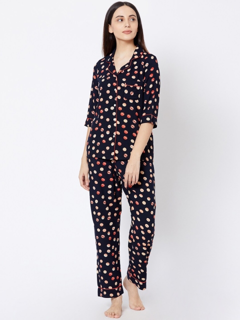 

Sweet Dreams Women Black Printed Night suit