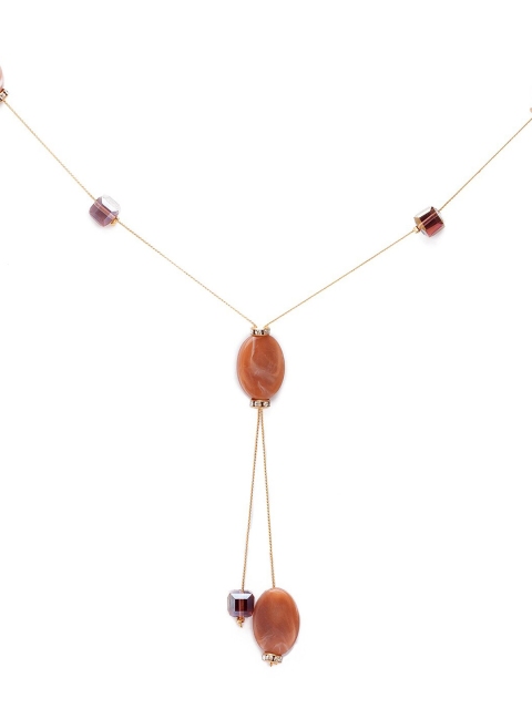 

Globus Taupe Gold Plated Long Necklace