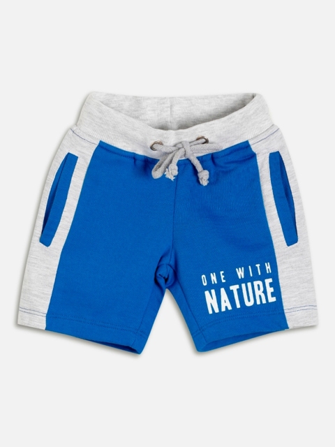 

Aomi Boys Blue & Grey Colourblocked Regular Shorts