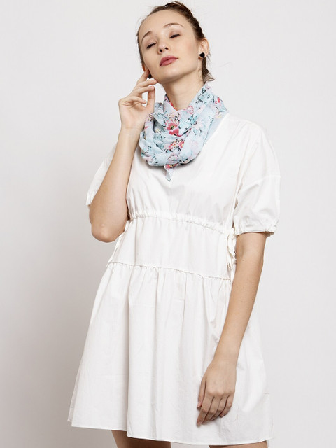

J Style Women Blue & Pink Printed Stole