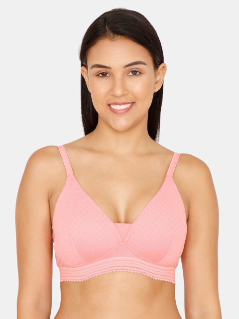 

Zivame Pink Solid Non-Wired Lightly Padded T-shirt Bra ZI1960FASHAPINK