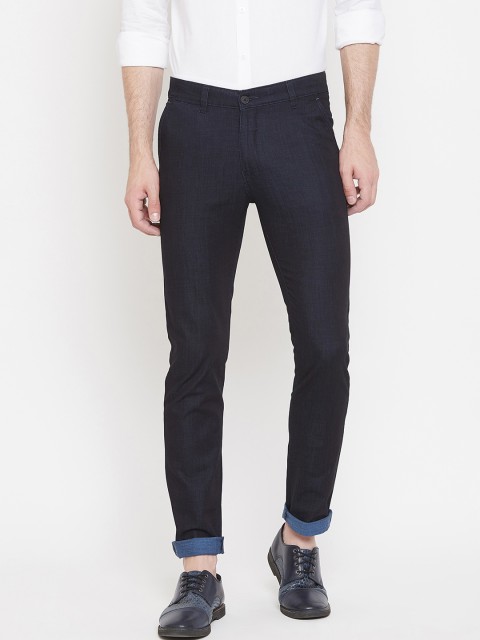 

Crimsoune Club Men Black Slim Fit Solid Regular Trousers
