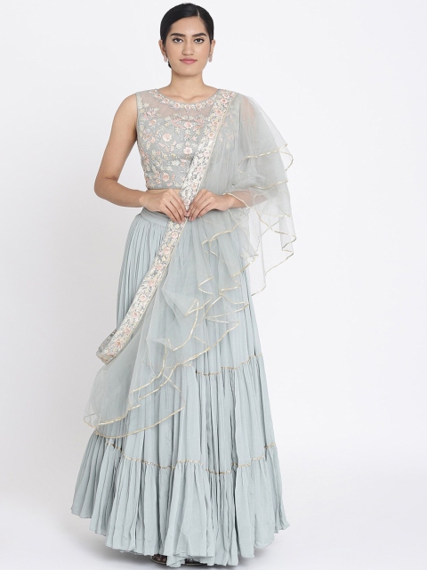

Koskii Grey Ready to Wear Lehenga & Blouse with Dupatta