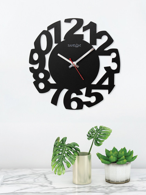 

RANDOM Black Round Solid 30cm Analogue Wall Clock