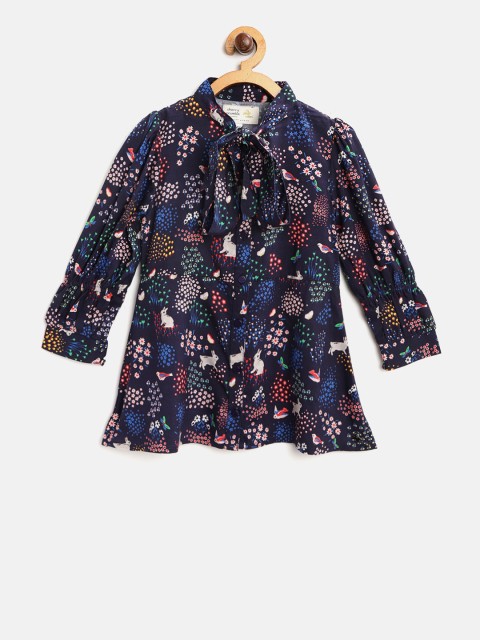 

Cherry Crumble Girls Multicoloured Floral Print Shirt Style Top, Multi