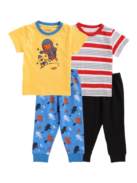 

BUMZEE Unisex Kids Pack of 2 Clothing Sets, Yellow