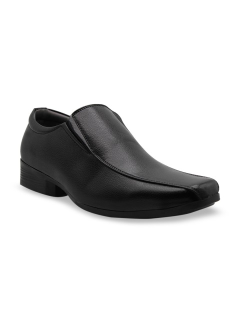 

Provogue Men Black Solid Formal Slip-Ons