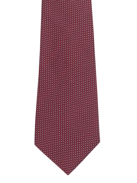

Blacksmith Men Maroon & White Self-Design Accessory Gift Set