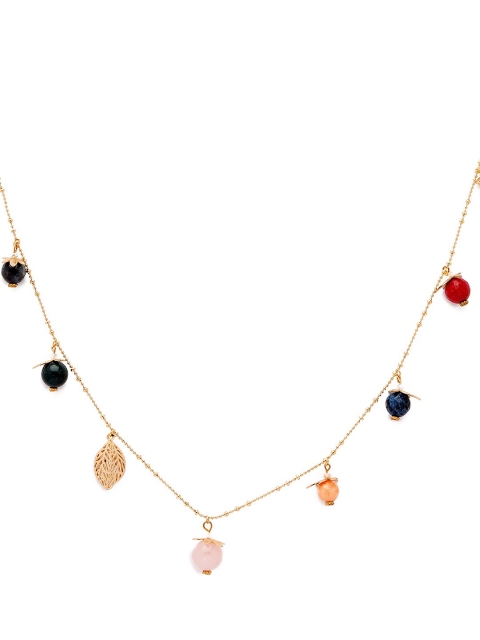 

Globus Multicoloured Gold-Plated Long Minimal Necklace, Multi