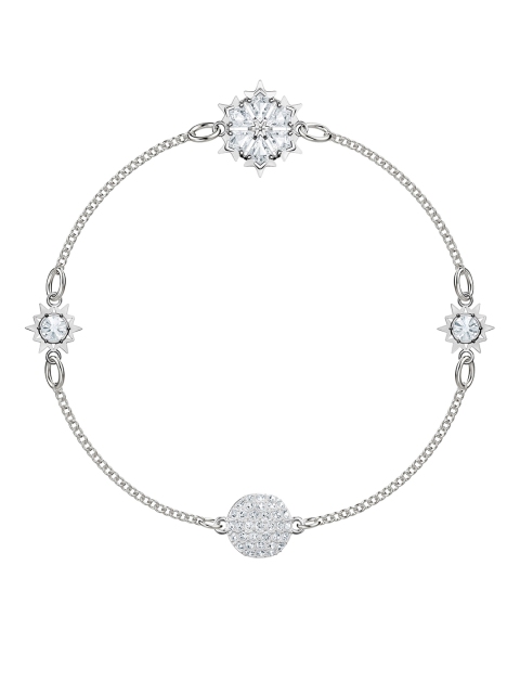 

Swarovski White & Rhodium Plated Remix Collection Snowflake Strand Link Bracelet