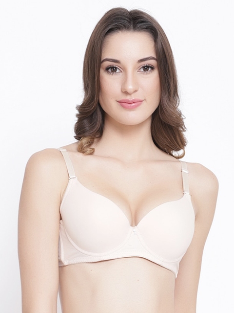 

PrettyCat Women Beige Solid Lingerie Set PC-SET-6010