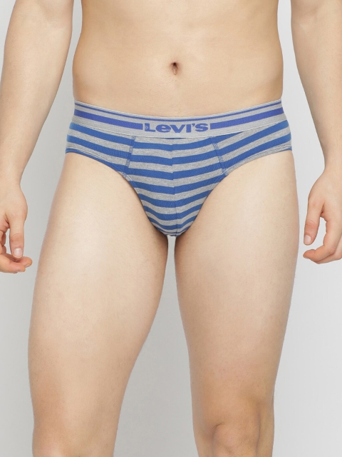 

Levis Men Blue & Grey Striped 200 SF Briefs #005-BRIEF-ST-4