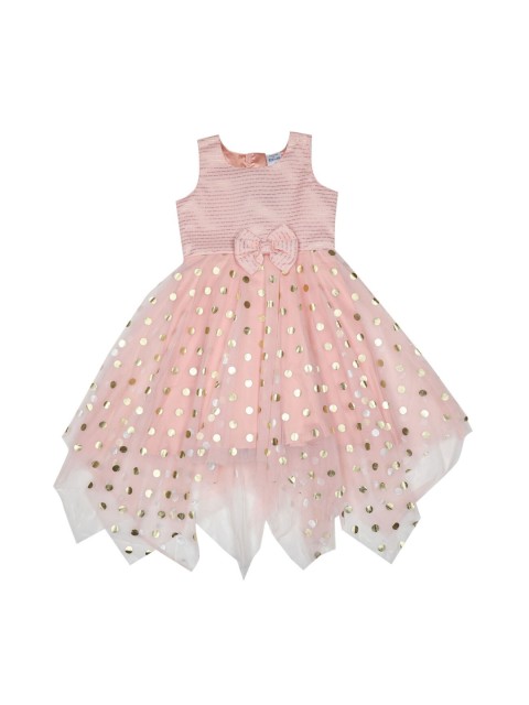 

Doodle Girls Pink Printed Fit and Flare Dress
