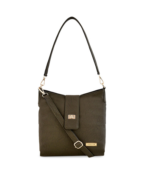 

STELLER Olive Green Solid Handheld Bag