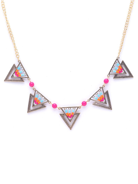 

Globus Gold-Plated & Pink Necklace