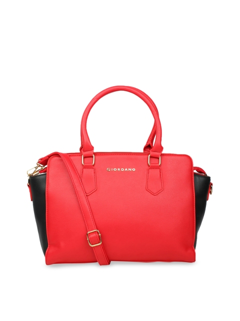 

GIORDANO Red & Black Colourblocked Swagger Bag