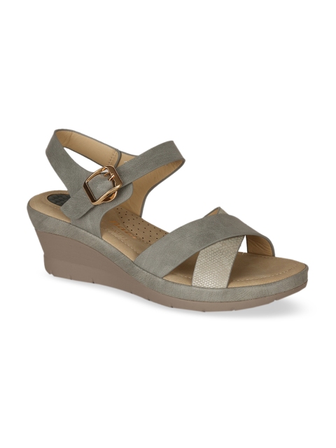 

Bata Women Olive Green Solid Wedge Heels