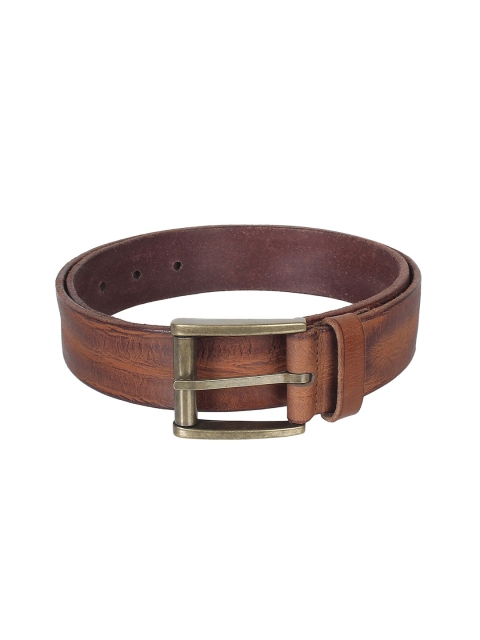 

echt Men Brown Leather Solid Belt
