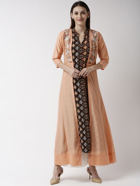 

Soch Women Orange Solid Maxi Dress