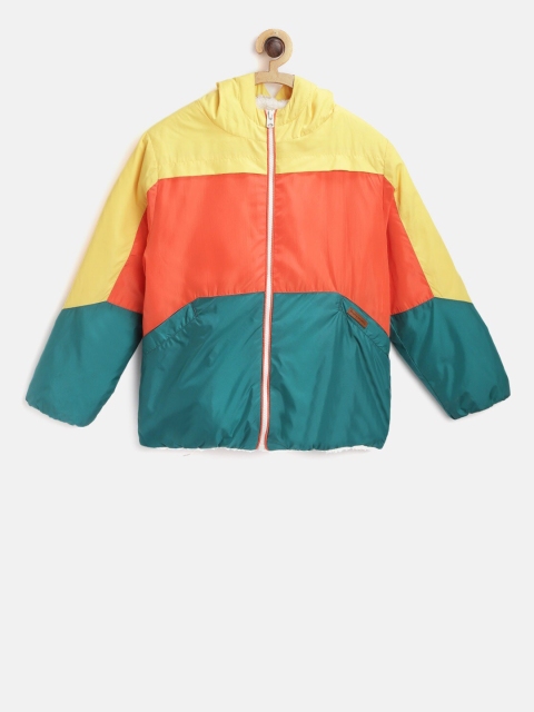 

Cherry Crumble Infant Kids Orange & Yellow Colourblocked Padded Jacket