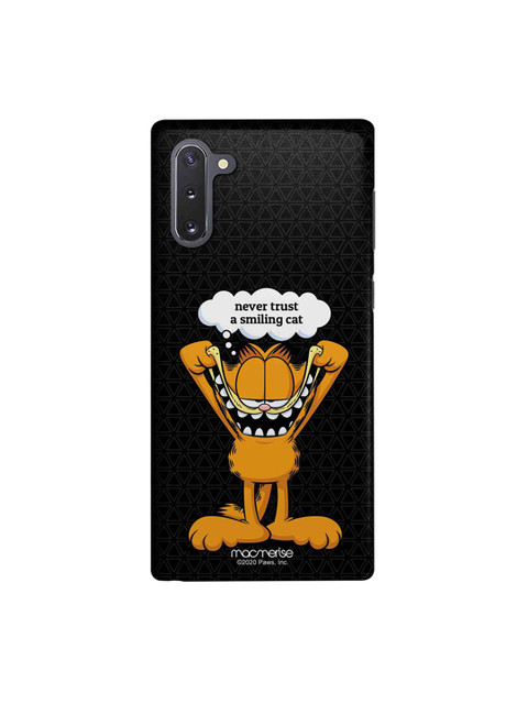 

macmerise Unisex Black & Orange Smiling Garfield Printed Samsung Galaxy Note 10 Back Cover