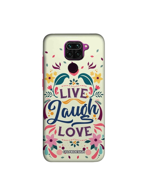 

macmerise Beige & Blue Live Laugh Love Xiaomi Redmi Note 9 Back Cover