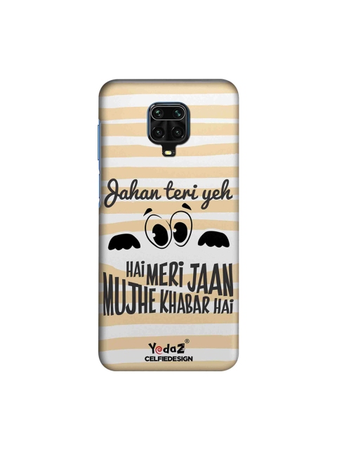 

macmerise Peach Coloured & White Jahan Teri Ye Nazar Hai Meri Jaan Xiaomi Redmi Note 9 Pro Max Back Cover